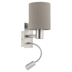 EGLO Pasteri Wall Lamp With Reading Light - Taupe