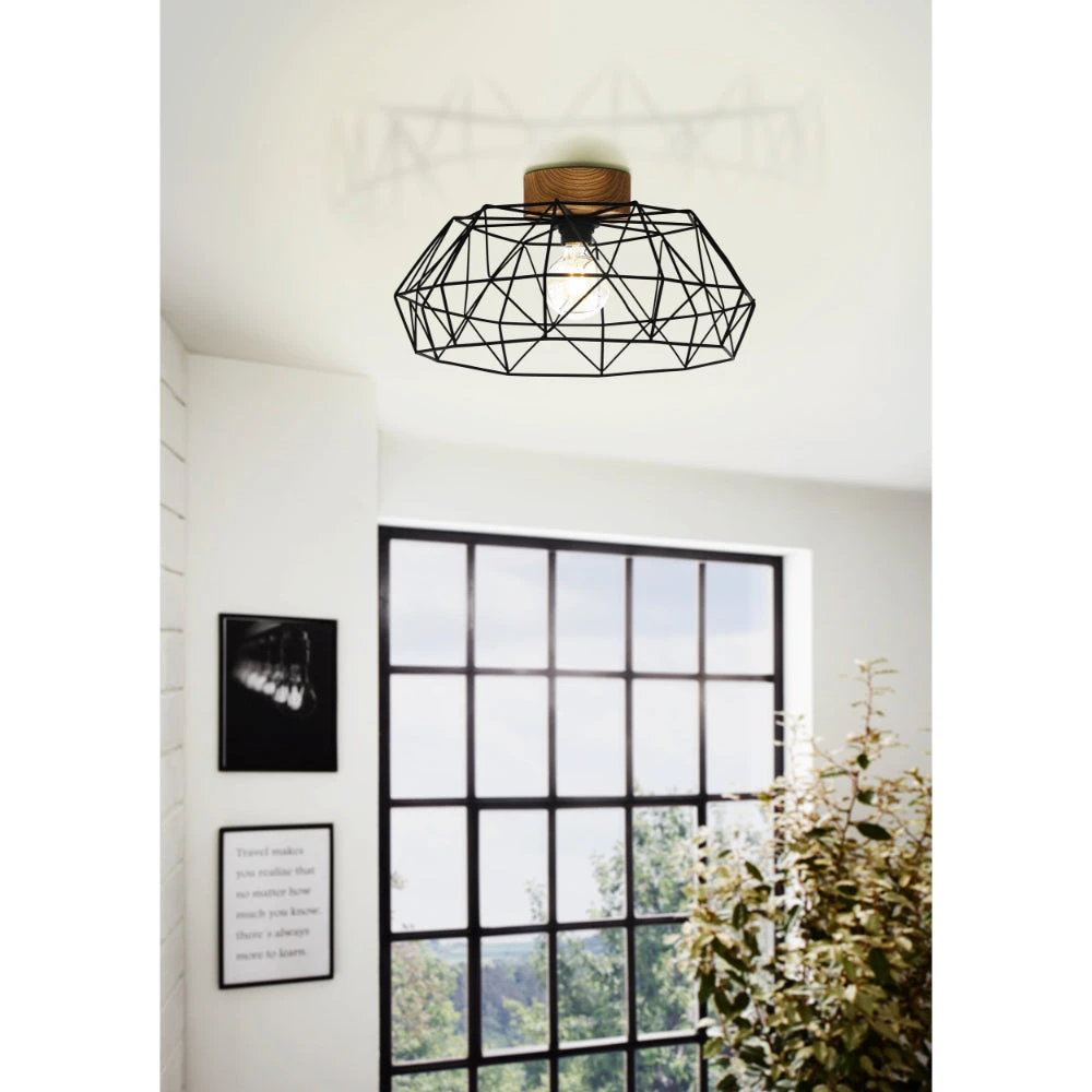 EGLO Padstow Geometric Ceiling Light - Black 2 EGLO Padstow Geometric Ceiling Light - Black - Image 2