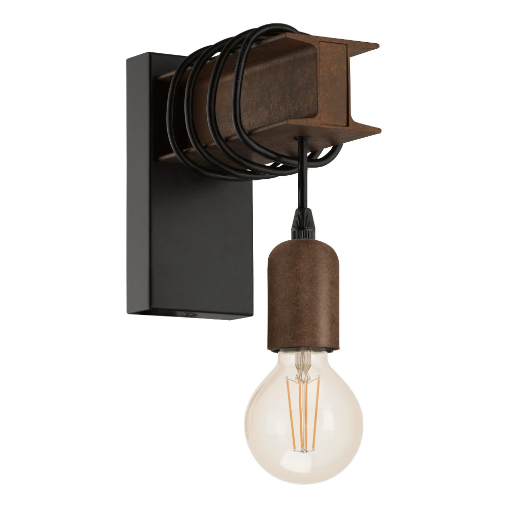 EGLO Townshend Steel Wall Light - Brown 1 EGLO Townshend Steel Wall Light - Brown