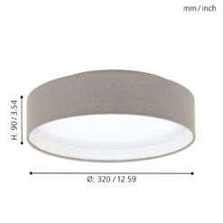 EGLO Pasteri Ceiling Light - Taupe 10 EGLO Pasteri Ceiling Light - Taupe -Home Furnishing Serie Shop 5047147 EGLO Pasteri Ceiling Light Taupe 4