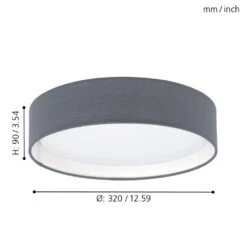 EGLO Pasteri Ceiling Light - Dark Grey 8 EGLO Pasteri Ceiling Light - Dark Grey -Home Furnishing Serie Shop 5047154 EGLO Pasteri Ceiling Light Dark Grey 4