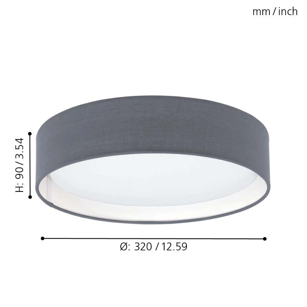 EGLO Pasteri Ceiling Light - Dark Grey 4 EGLO Pasteri Ceiling Light - Dark Grey - Image 4