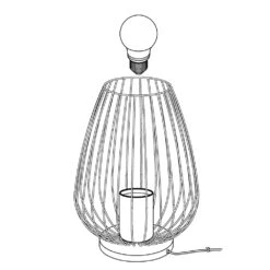 EGLO Newtown Vintage Table Lamp In Cage - Black -Home Furnishing Serie Shop 5047307 EGLO Newtown Vintage Table Lamp in Cage Black 4