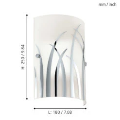 EGLO Rivato Wall Light - White & Chrome -Home Furnishing Serie Shop 5047369 EGLO Rivato Wall Light White Chrome 3