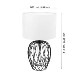 EGLO Nimlet Table Lamp - Black & White 5 EGLO Nimlet Table Lamp - Black & White -Home Furnishing Serie Shop 5047420 EGLO Nimlet Table Lamp Black White 3
