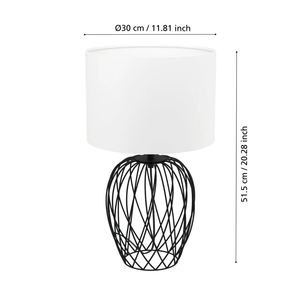 EGLO Nimlet Table Lamp - Black & White 3 EGLO Nimlet Table Lamp - Black & White - Image 3