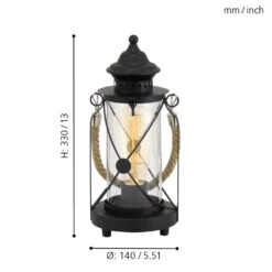 EGLO Bradford Vintage Nautical Table Lamp - Black 10 EGLO Bradford Vintage Nautical Table Lamp - Black -Home Furnishing Serie Shop 5047444 EGLO Bradford Vintage Nautical Table Lamp Black 4