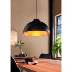 Home Furnishing Serie Shop -Home Furnishing Serie Shop 5047482 EGLO Truro Domed Pendant Light Black Copper 1