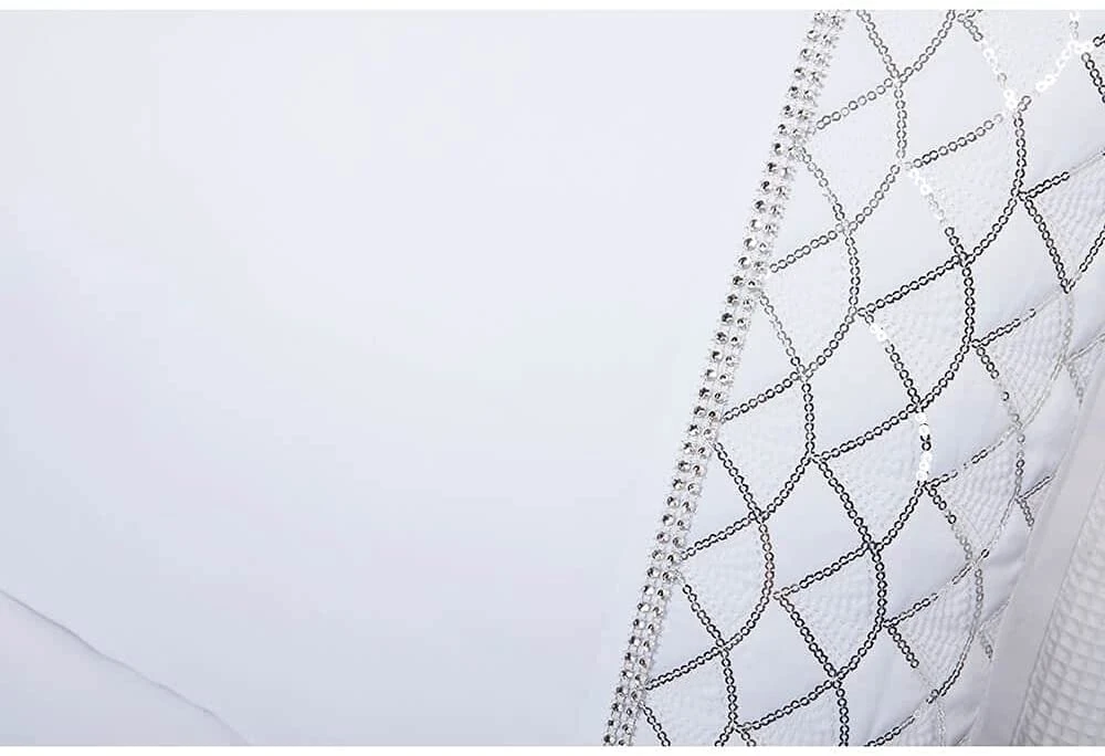 Lewis's Charlotte Sequin Panel Luxury Duvet Set - White 2 Lewis's Charlotte Sequin Panel Luxury Duvet Set - White - Image 2