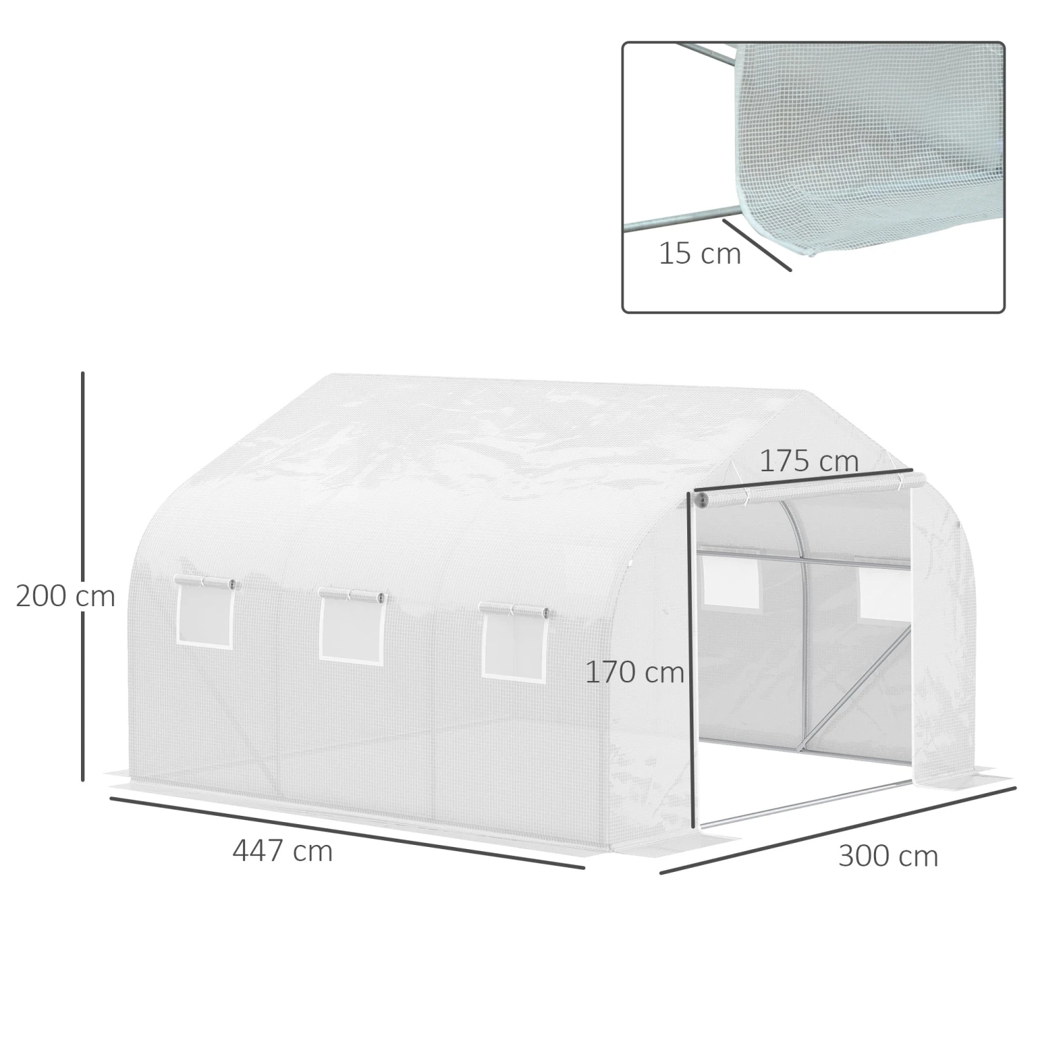 Outsunny Greenhouse Cover 3 Outsunny Greenhouse Cover - Image 3