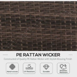 Outsunny Rattan Sofa Set With Chez Lounge And Coffee Table - Brown 14 Outsunny Rattan Sofa Set With Chez Lounge And Coffee Table - Brown -Home Furnishing Serie Shop 5bGa091863a7161b5 jpg