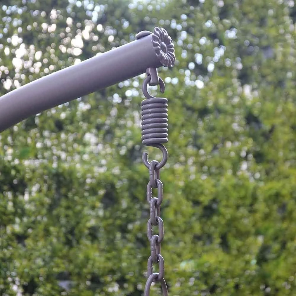 Silver & Stone Ariana Hanging Cocoon Rattan Double Egg Chairs - Grey 3 Silver & Stone Ariana Hanging Cocoon Rattan Double Egg Chairs - Grey - Image 3