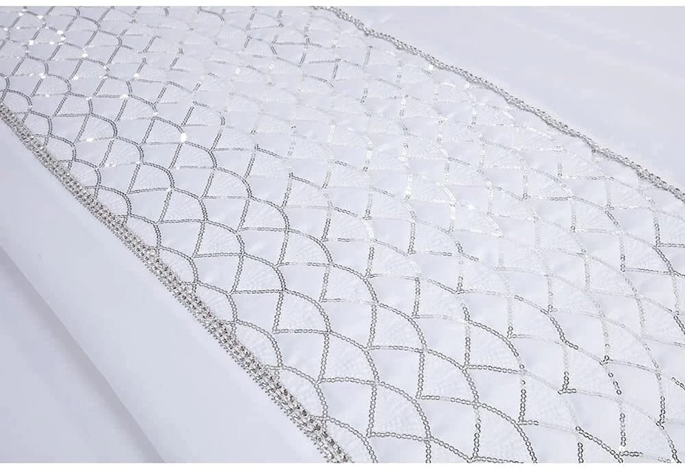 Lewis's Charlotte Sequin Panel Luxury Duvet Set - White 3 Lewis's Charlotte Sequin Panel Luxury Duvet Set - White - Image 3