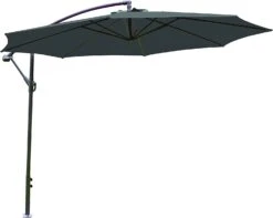 Silver & Stone Parasol Large Hanging Parasol 3m - Charcoal