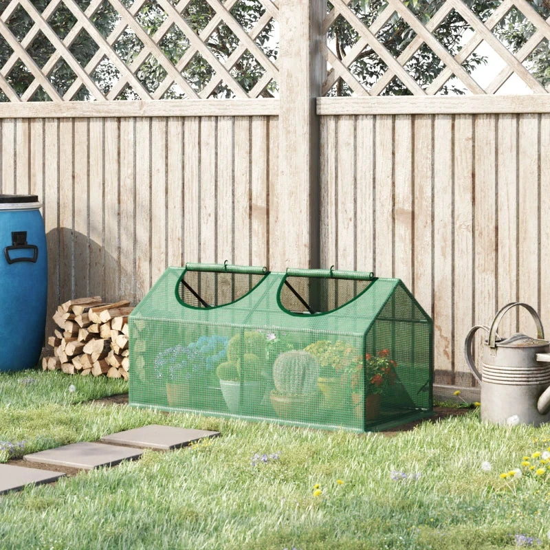 Outsunny Mini Greenhouse 119 X 60 X 60 Cm - Green 10 Outsunny Mini Greenhouse 119 X 60 X 60 Cm - Green - Image 10