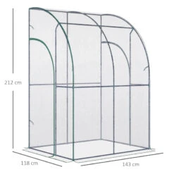 Outsunny Greenhouse Lean To 143x118x212 Cm - Clear 14 Outsunny Greenhouse Lean To 143x118x212 Cm - Clear -Home Furnishing Serie Shop 6JEa1217ee2cf1040 jpg