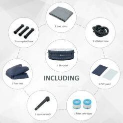 Outsunny Inflatable Hot Tub Spa Round With Cover For 4 People 180cm - Dark Blue 18 Outsunny Inflatable Hot Tub Spa Round With Cover For 4 People 180cm - Dark Blue -Home Furnishing Serie Shop 6tvd4d18041c96467 jpg