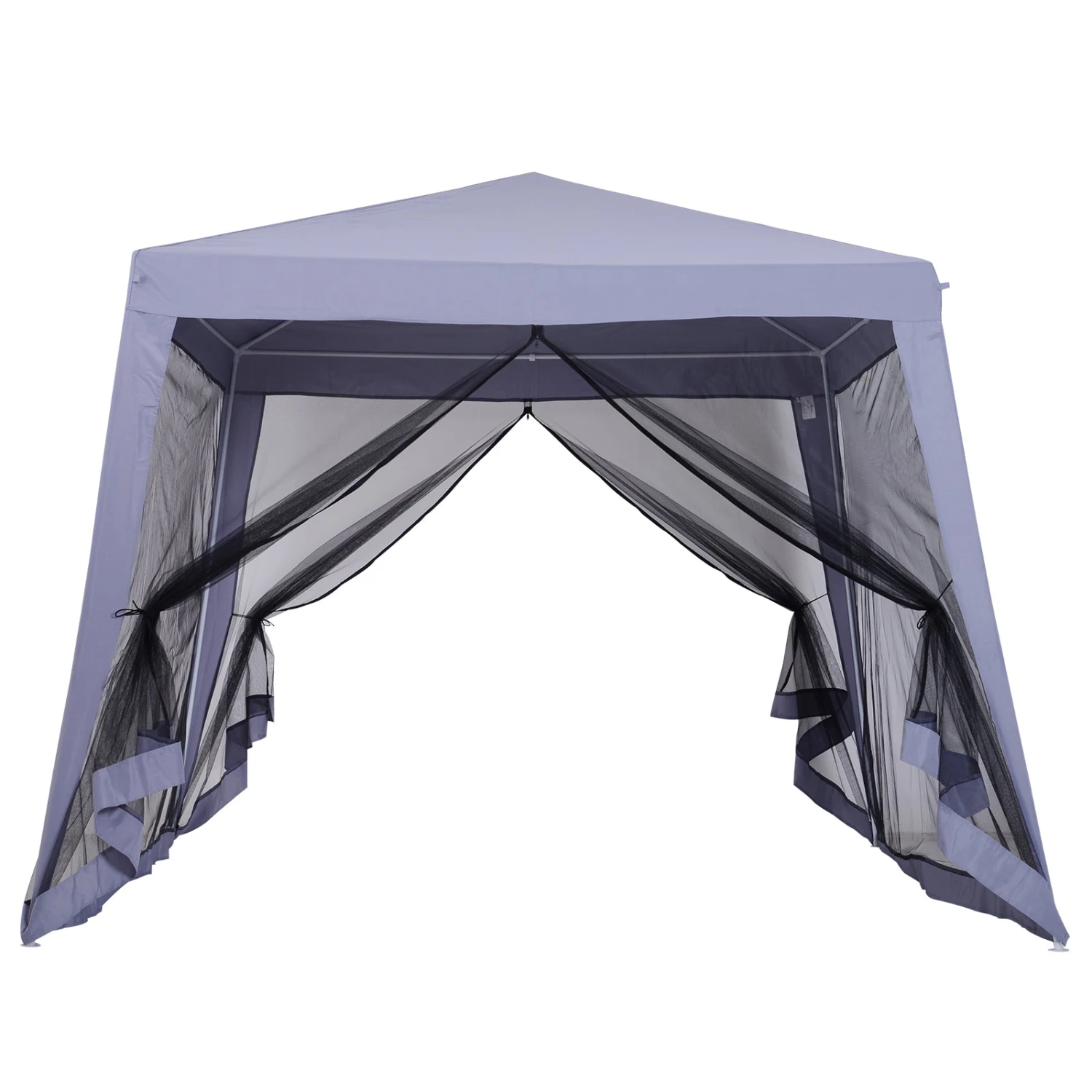 Outsunny 3 X 3 Meter Outdoor Gazebo Garden Canopy Tent Sun Shade Event Shelter With Mesh Screen Side Walls, Grey 9 Outsunny 3 X 3 Meter Outdoor Gazebo Garden Canopy Tent Sun Shade Event Shelter With Mesh Screen Side Walls, Grey - Image 9