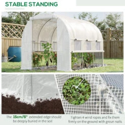 Outsunny Greenhouse Polytunnel 3x2x2m - White 15 Outsunny Greenhouse Polytunnel 3x2x2m - White -Home Furnishing Serie Shop 8fi88c1859a21d96a jpg