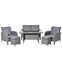 Outsunny Rattan Dining Furniture Set 6 Seater- Grey 21 Outsunny Rattan Dining Furniture Set 6 Seater- Grey -Home Furnishing Serie Shop 8ondaa188ff9589eb jpg