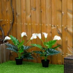 HOMCOM Calla Lily Flower - Artificial Plants 16 HOMCOM Calla Lily Flower - Artificial Plants -Home Furnishing Serie Shop 8wfdce17dc19c90b5 0d4ce349 3b09 4315 a2bc 8aa916ff35c7