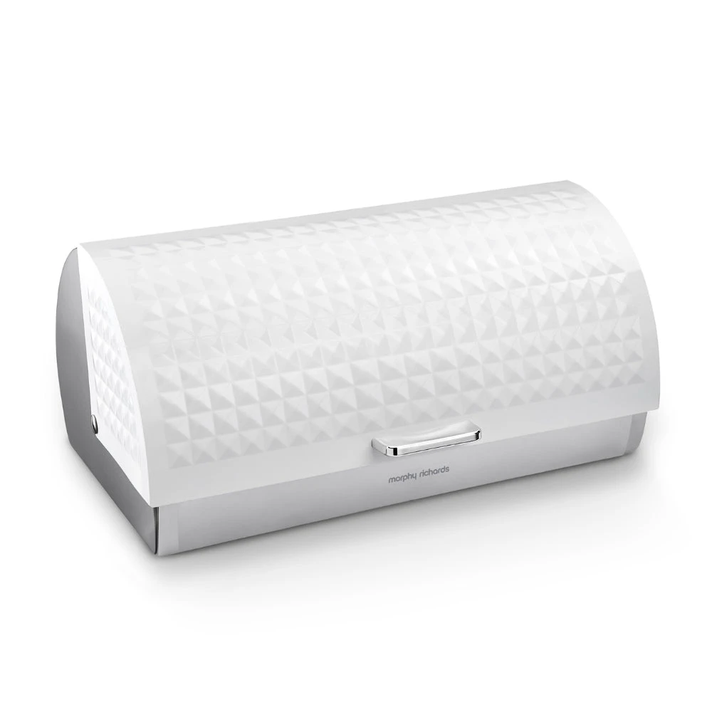 Morphy Richards Dimensions Roll Top Bread Bin - White 1 Morphy Richards Dimensions Roll Top Bread Bin - White