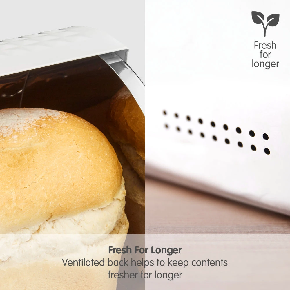 Morphy Richards Dimensions Roll Top Bread Bin - White 9 Morphy Richards Dimensions Roll Top Bread Bin - White - Image 9