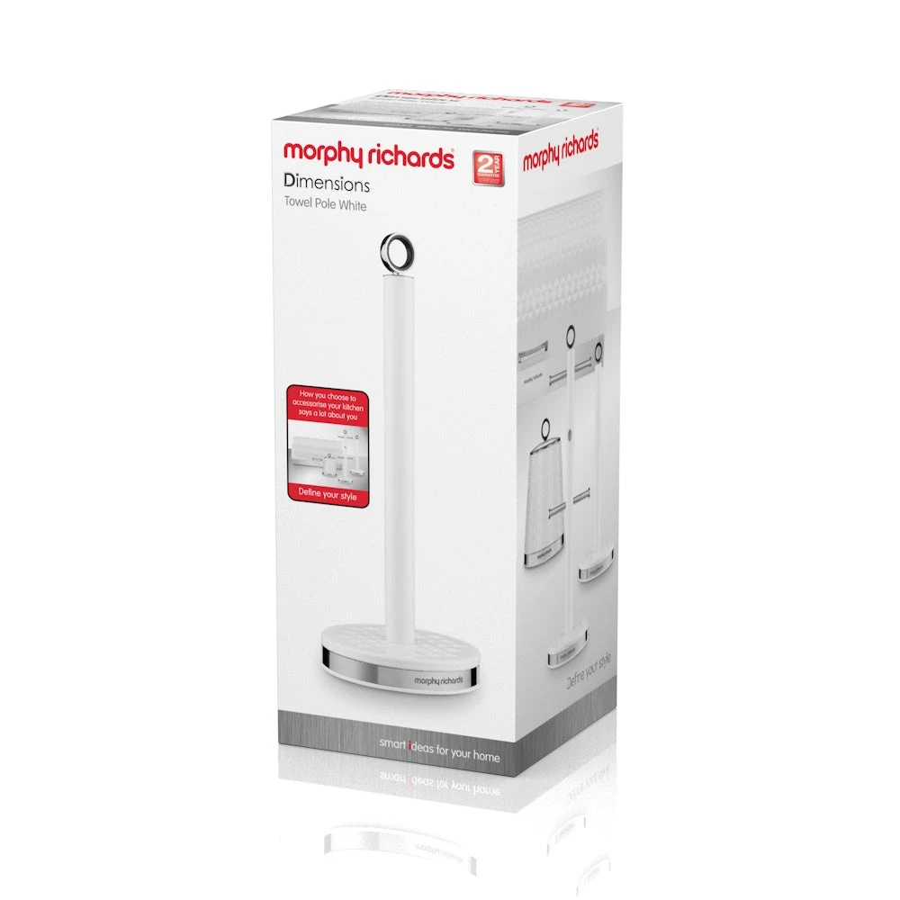 Morphy Richards Dimensions Towel Pole - White 8 Morphy Richards Dimensions Towel Pole - White - Image 8