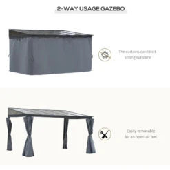 Outsunny Outdoor Lean To Pergola Gazebo 4 X 3m - Grey -Home Furnishing Serie Shop 9oqb1017f62ef8c92 jpg