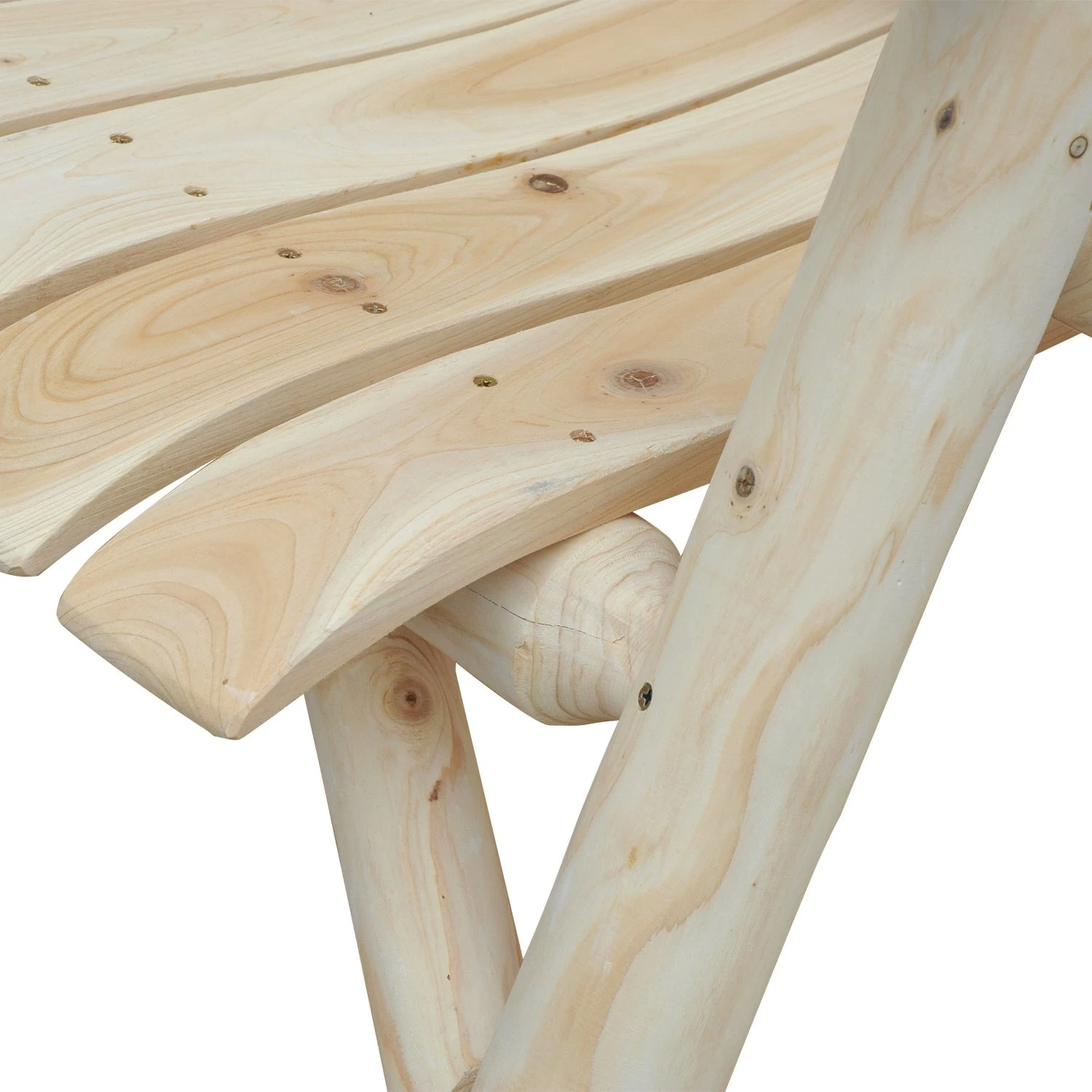 Outsunny Adirondack Chair -Natural Wood 8 Outsunny Adirondack Chair -Natural Wood - Image 8