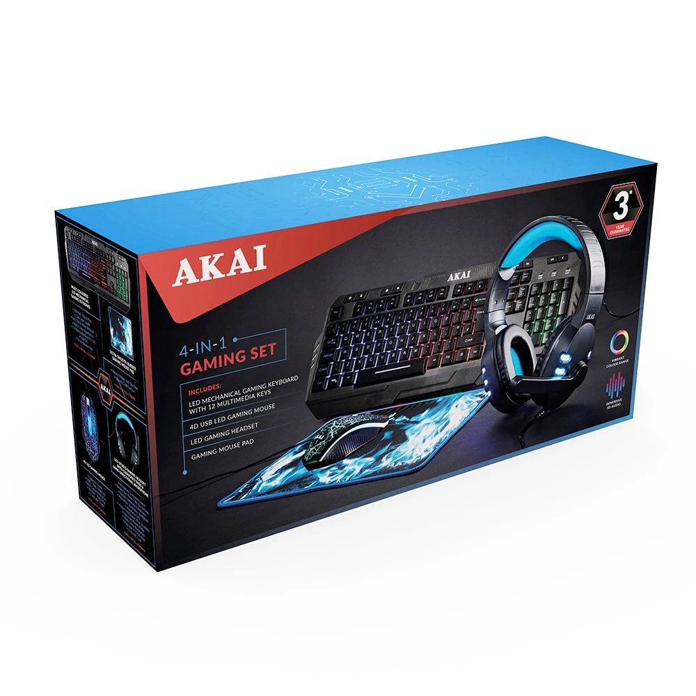 Akai Gaming 4 In 1 Gaming Combo Set For PC And Laptop 2 Akai Gaming 4 In 1 Gaming Combo Set For PC And Laptop - Image 2