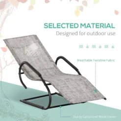 Outsunny Patio Lounge Chair - Grey 12 Outsunny Patio Lounge Chair - Grey -Home Furnishing Serie Shop AwVa0917edc650121