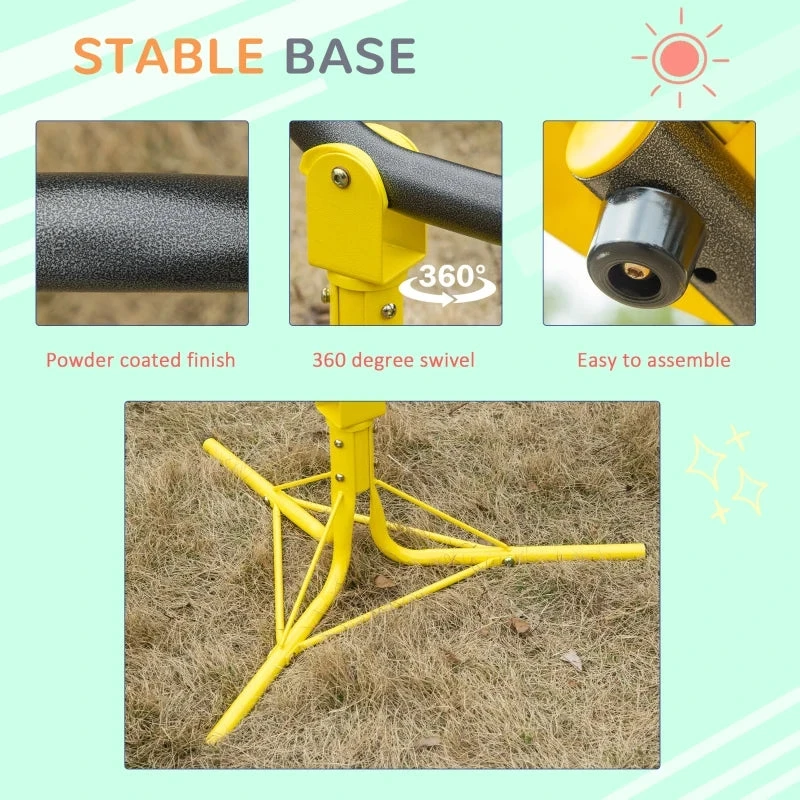 Outsunny See Saw For Ages 3-7 Years, Yellow 8 Outsunny See Saw For Ages 3-7 Years, Yellow - Image 8