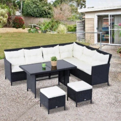 Outsunny Rattan Corner Sofa Set With Table And Footstools - Black 21 Outsunny Rattan Corner Sofa Set With Table And Footstools - Black -Home Furnishing Serie Shop BSZ90f17eecc29106 jpg