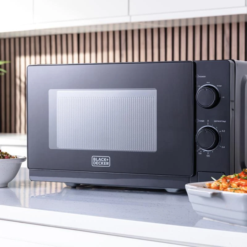 Black & Decker Black+Decker Manual Microwave 800w 20L - Black 2 Black & Decker Black+Decker Manual Microwave 800w 20L - Black - Image 2