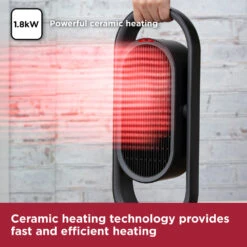 Black & Decker Black+Decker Ceramic Heater 1.8KW - Black -Home Furnishing Serie Shop BXSH37010GB 03