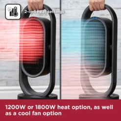 Black & Decker Black+Decker Ceramic Heater 1.8KW - Black -Home Furnishing Serie Shop BXSH37010GB 04