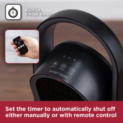 Black & Decker Black+Decker Ceramic Heater 1.8KW - Black -Home Furnishing Serie Shop BXSH37010GB 05