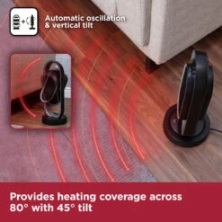 Black & Decker Black+Decker Ceramic Heater 1.8KW - Black -Home Furnishing Serie Shop BXSH37010GB 06