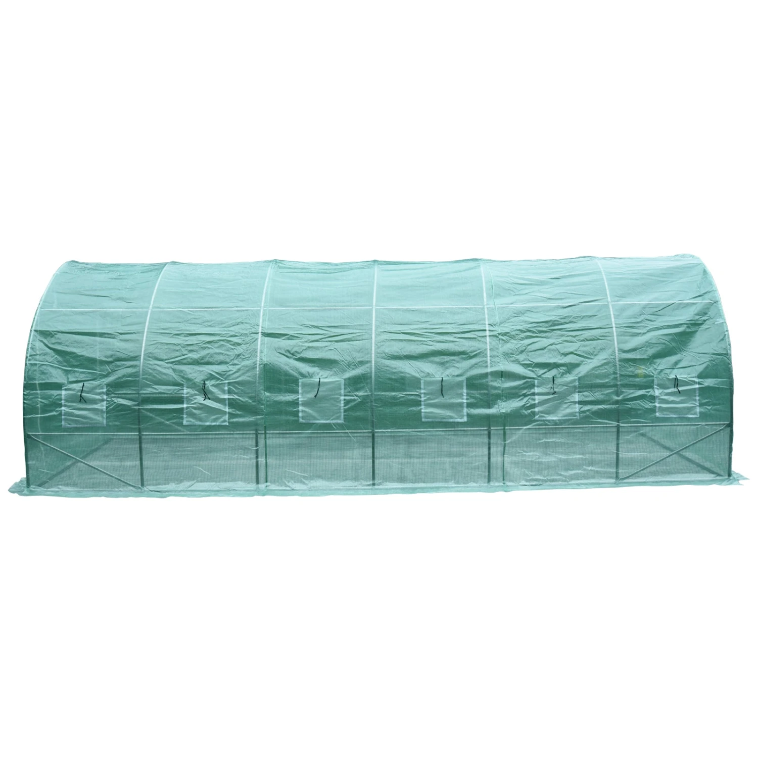 Outsunny Galvanised Steel Walk-in Greenhouse 6 X 3M Green 9 Outsunny Galvanised Steel Walk-in Greenhouse 6 X 3M Green - Image 9