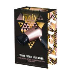 Carmen Noir Travel Hair Dryer 1200w - Black 7 Carmen Noir Travel Hair Dryer 1200w - Black -Home Furnishing Serie Shop C80020 BOX 4