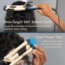 Carmen Twilight Triple Barrel Mermaid Hair Waver - Blue And Champagne Gold 11 Carmen Twilight Triple Barrel Mermaid Hair Waver - Blue And Champagne Gold -Home Furnishing Serie Shop C81135BC 05 1eb9a54c 729e 492d 98be fe905853e682