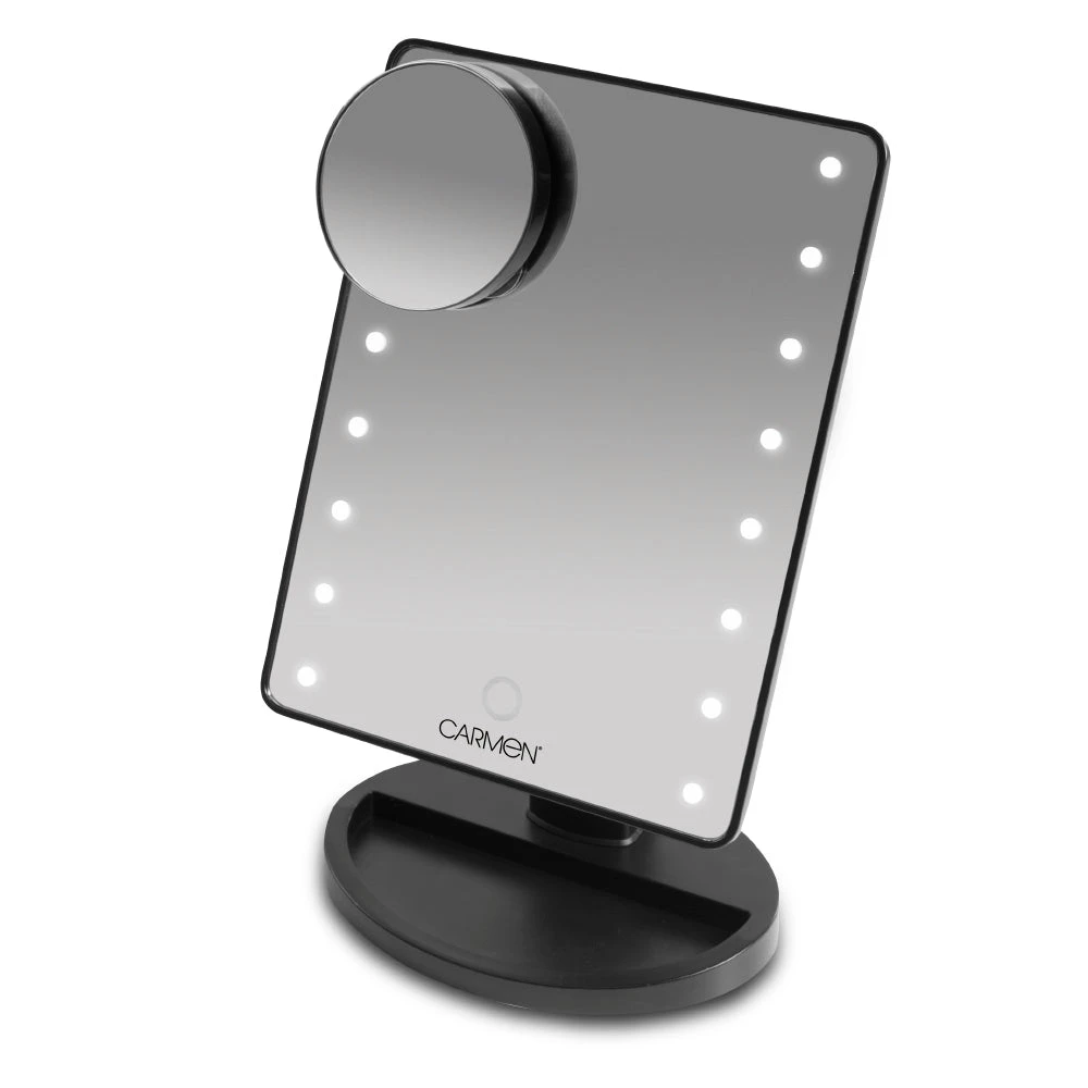 Carmen Illuminated Mirror With LEDs - Black 1 Carmen Illuminated Mirror With LEDs - Black