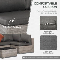 Outsunny Rattan Sofa Set 2.7m - Grey 19 Outsunny Rattan Sofa Set 2.7m - Grey -Home Furnishing Serie Shop Cq688c17efd615681 jpg