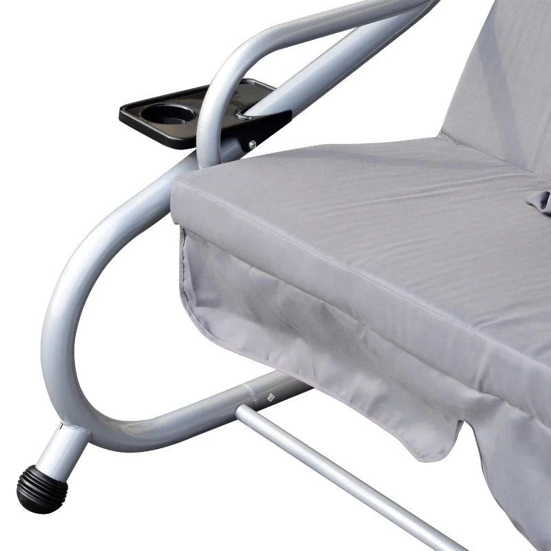 Outsunny Swing Seat 3 Seater - Grey 9 Outsunny Swing Seat 3 Seater - Grey - Image 9
