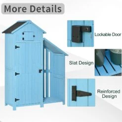 OUTSUNNY Garden Storage Shed - Blue 13 OUTSUNNY Garden Storage Shed - Blue -Home Furnishing Serie Shop DN904a17e906b33fe dbf5ede5 b992 42d1 8eb1 9649fa733426