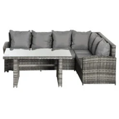 Outsunny Rattan Sofa Set With Table 3 Piece 1.8m- Grey 21 Outsunny Rattan Sofa Set With Table 3 Piece 1.8m- Grey -Home Furnishing Serie Shop DQKdaa18746d3c287 jpg