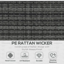 Outsunny Rattan Sofa Set 4 Piece - Grey -Home Furnishing Serie Shop EYQa091863a6e2bb0 jpg
