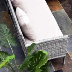 Outsunny Rattan Sofa Set With Coffee Table & Footstools - Grey -Home Furnishing Serie Shop FAP3d617eecc29656 jpg