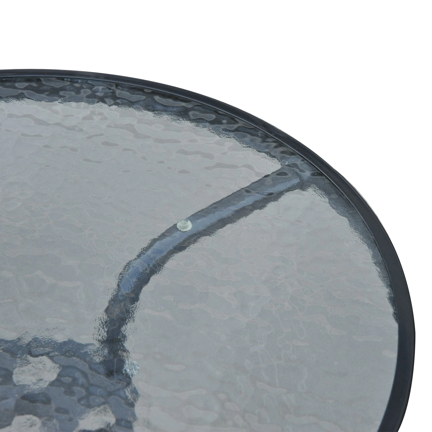 Outsunny Glass Top Patio Table - Black 5 Outsunny Glass Top Patio Table - Black - Image 5